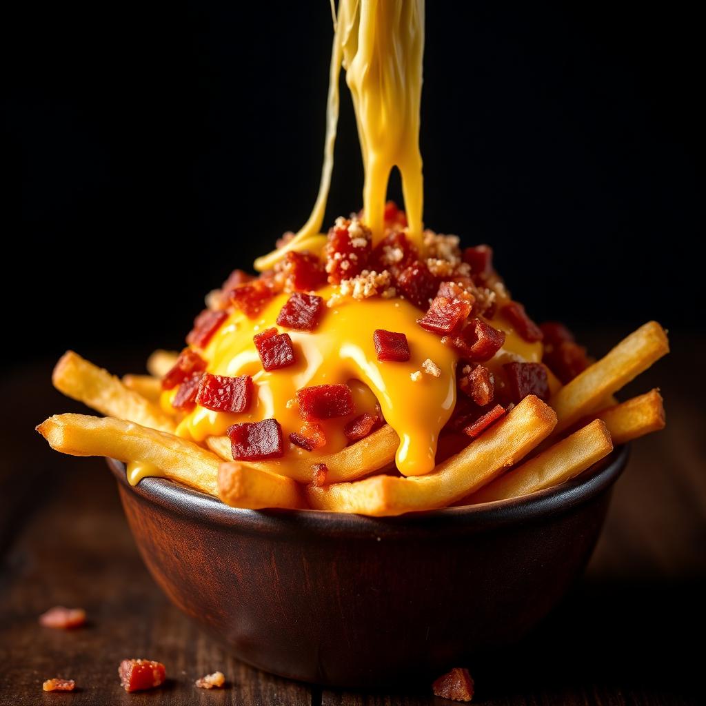 Batata Frita Cheddar e Bacon